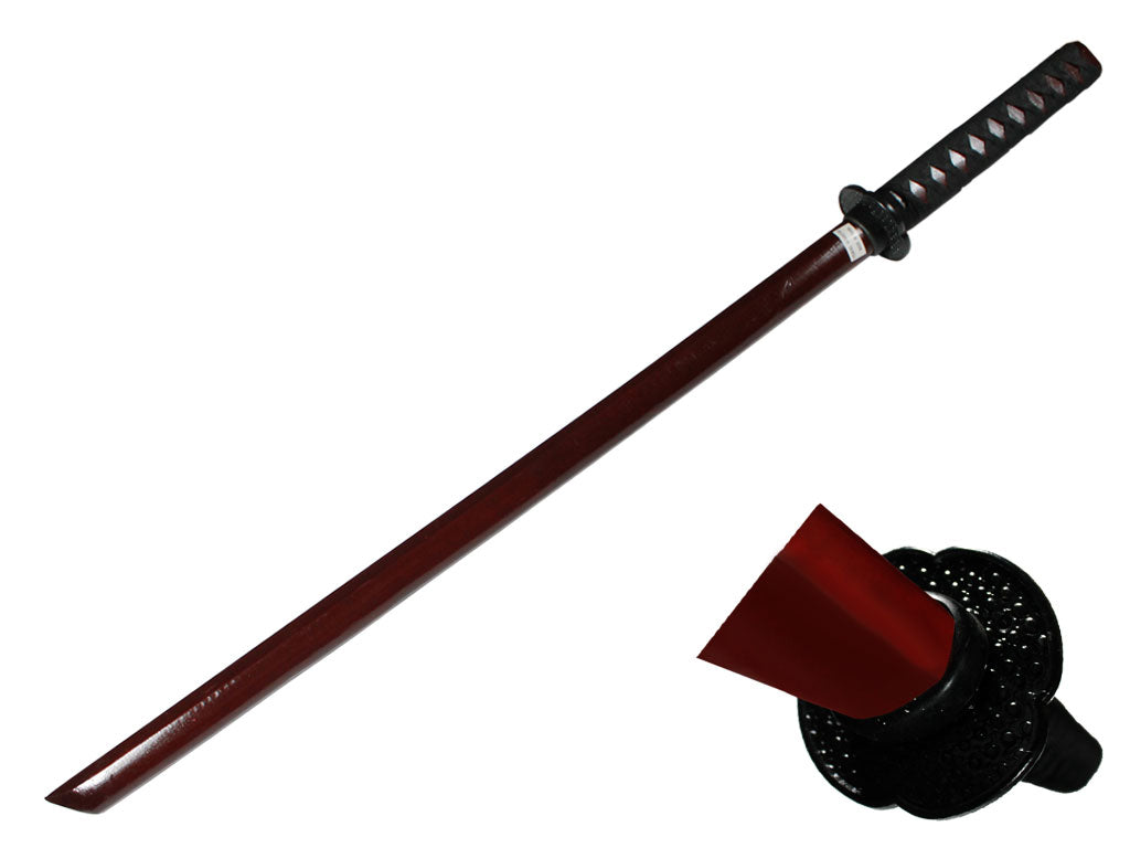 31 1/2" Red wooden samurai sword (Bokken)