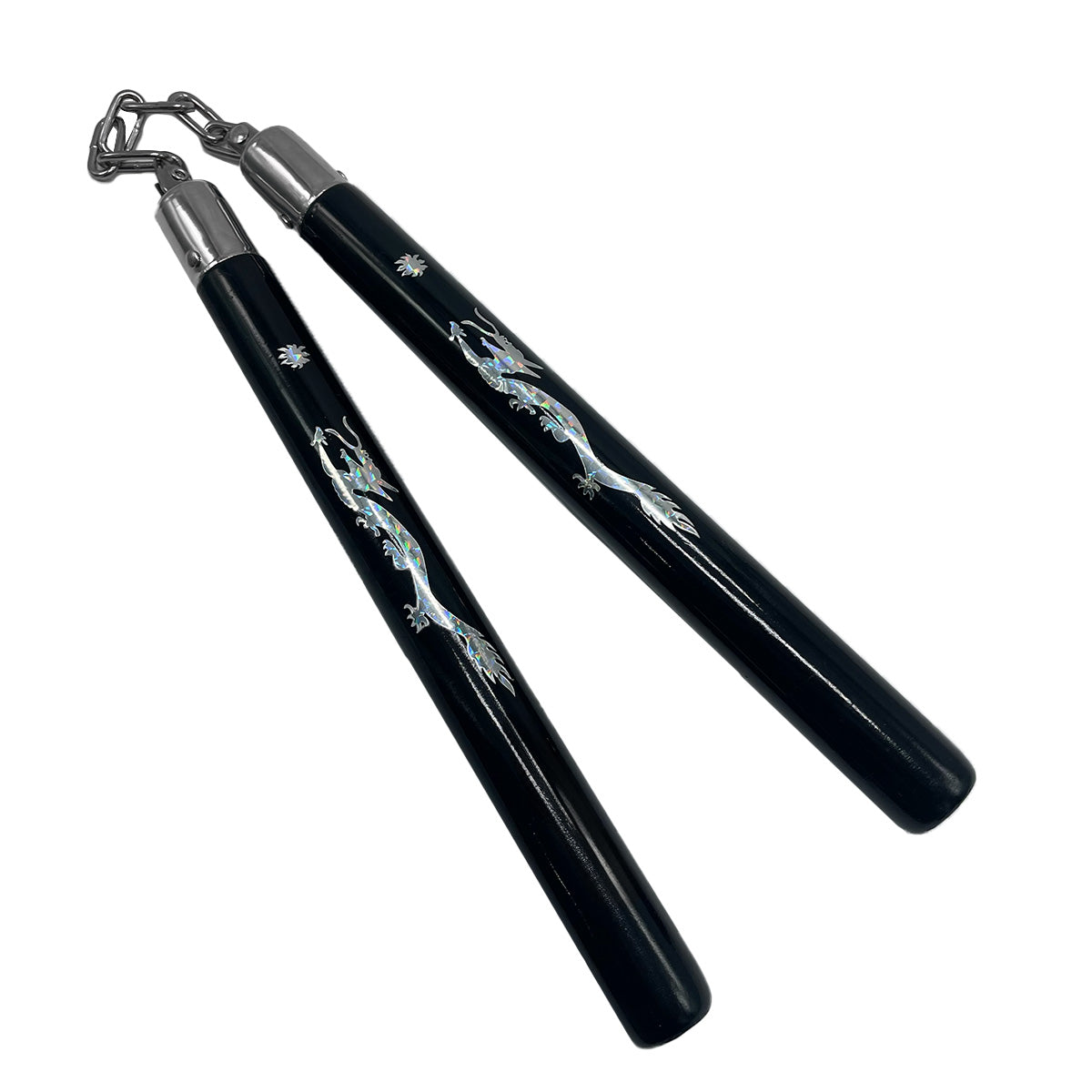Wholesale 12" Black Dragon Wood Nunchaku | Pacific Solution