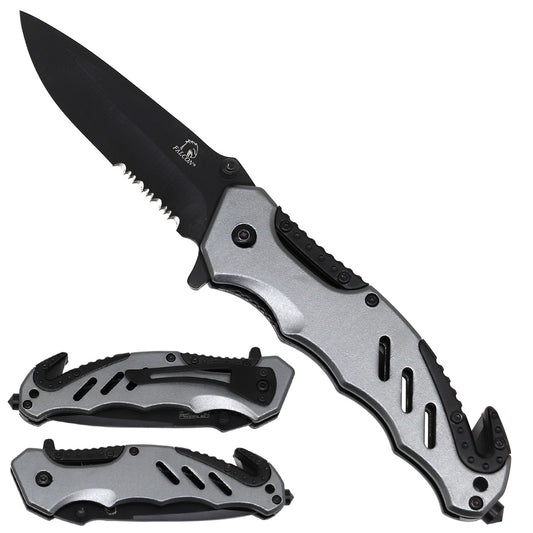 Wholesale Falcon Knives - Bicolor Gray Aluminum Handle Knives