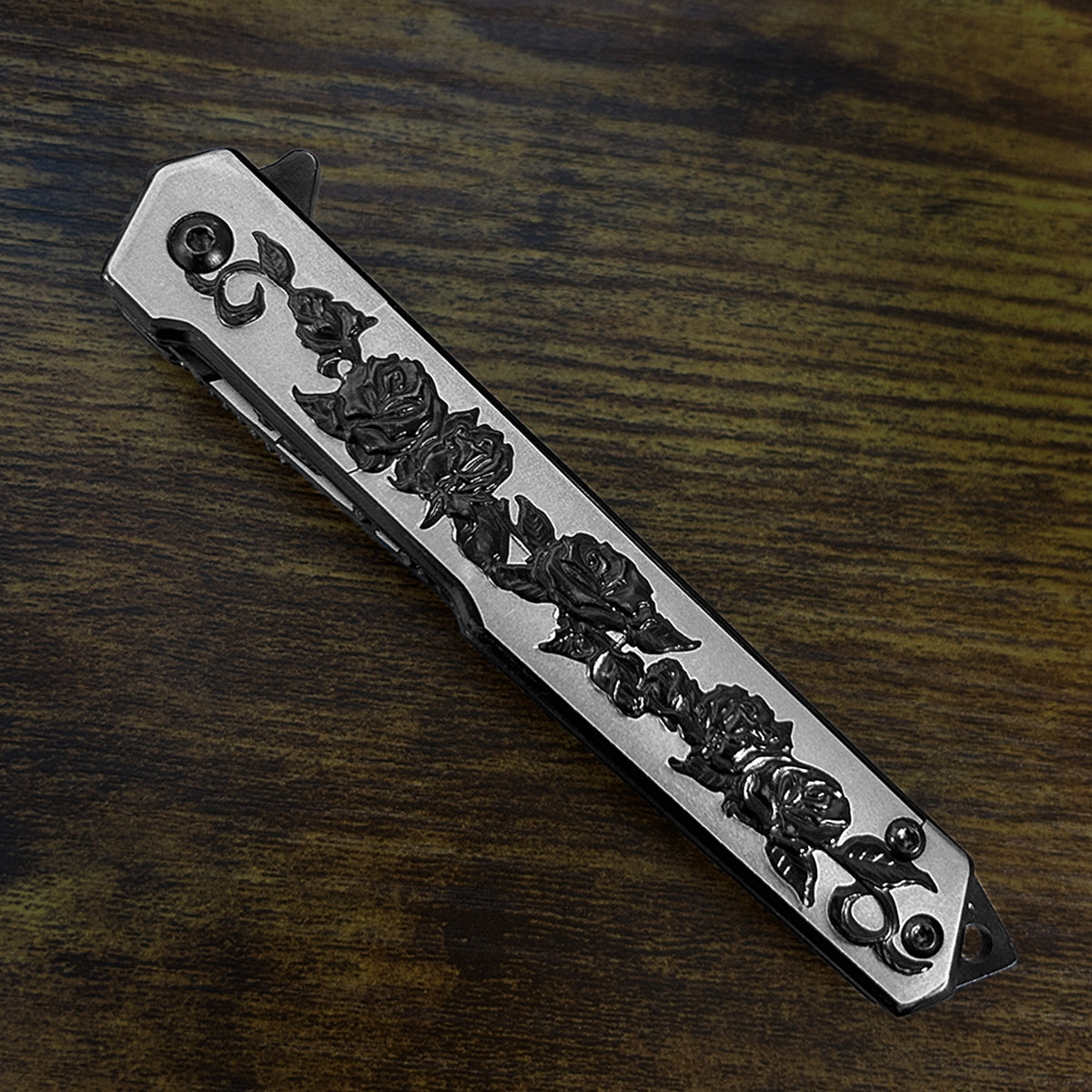 Wholesale Falcon Knives - Rose Design EDC Pocket Knife