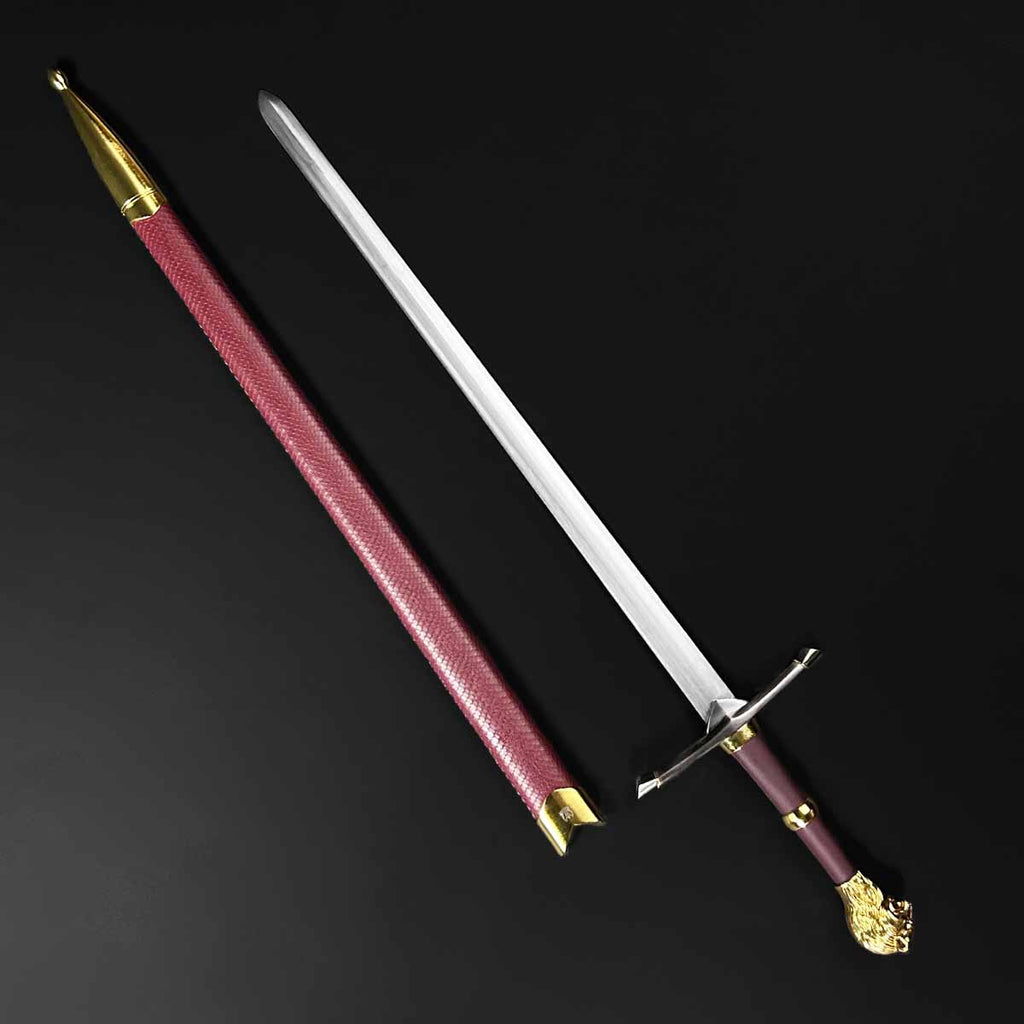 Wholesale Medieval Sword – Lion Head Red Display Sword