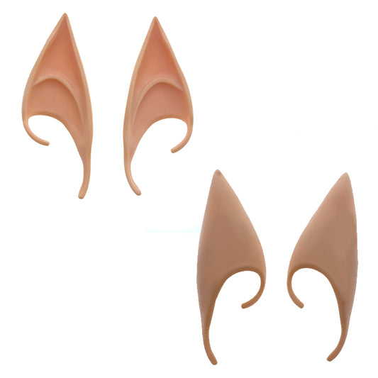 Cosplay Latex Elf Ears in Natural Skin Tone for Fantasy Costumes and Roleplay