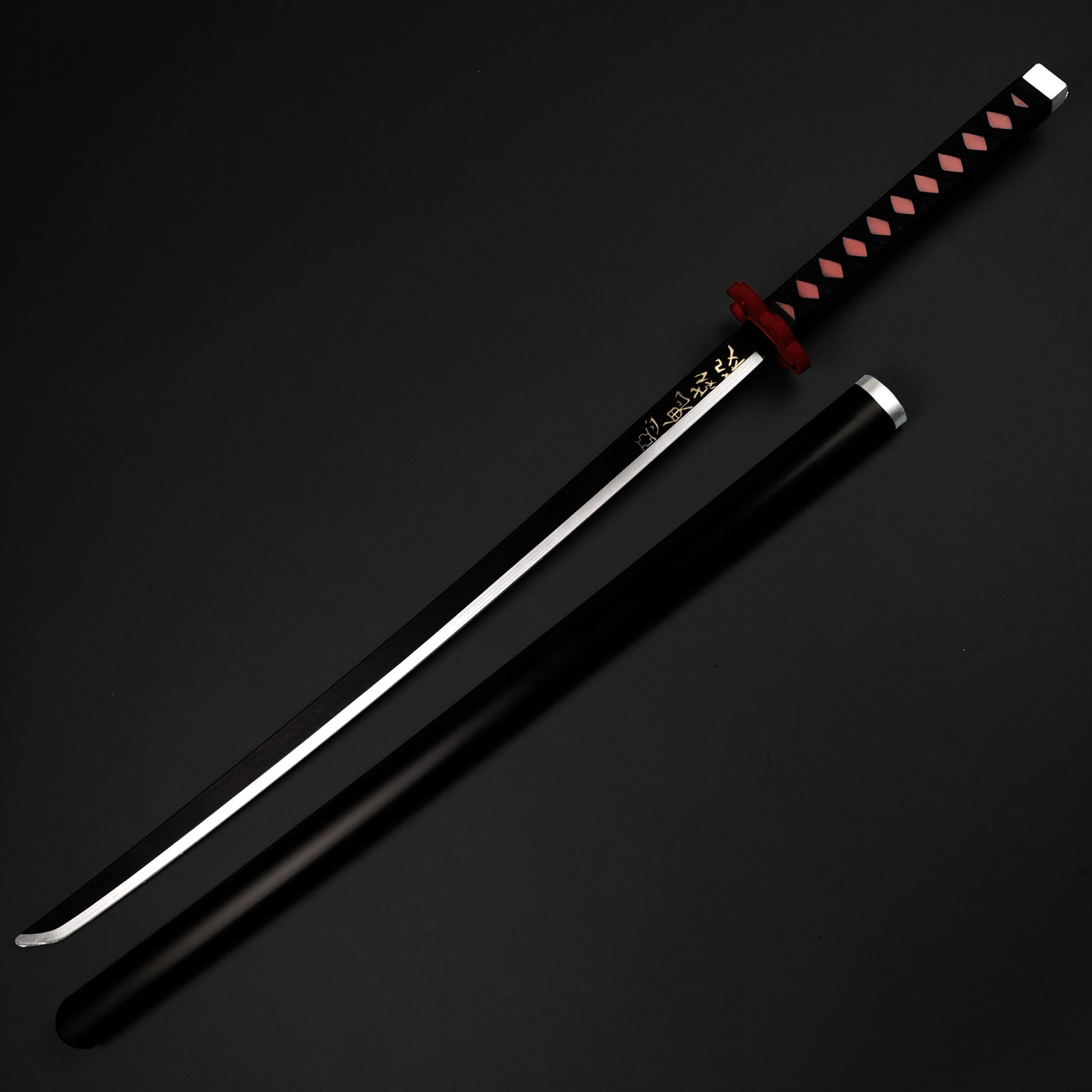 Demon Red Foam Sword with a sleek black blade and red accents, perfect for cosplay and play