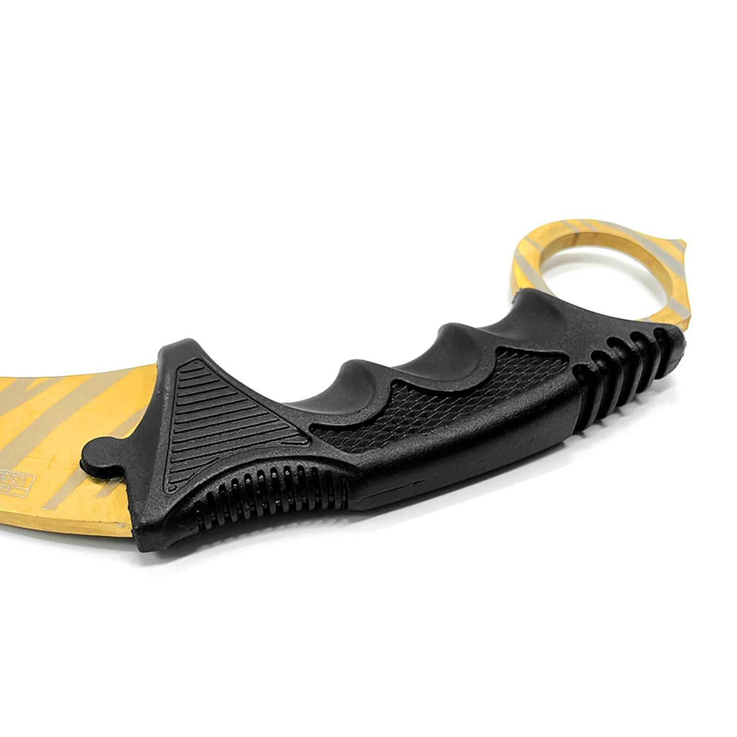 Falcon Gold Karambit Trainer Knife with textured handle for effective training and grip