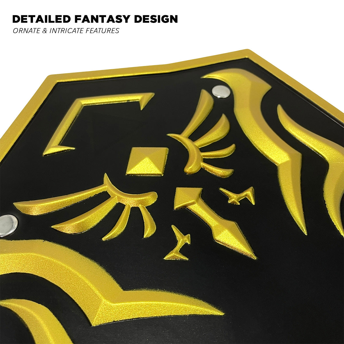 Anime Foam Shield H:21 1/2" X W:13" with detailed fantasy design and ornate features