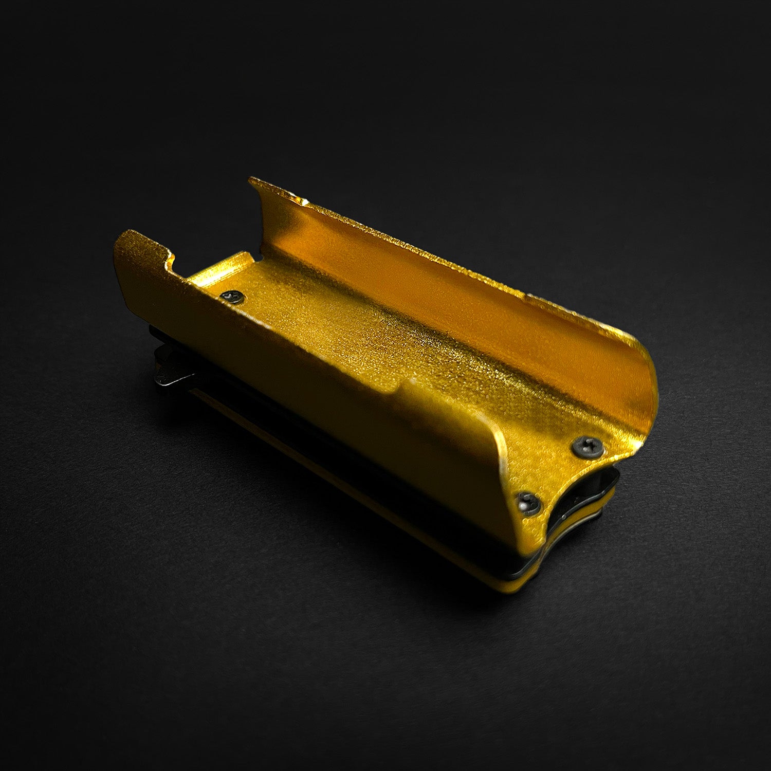 Gold Lighter Case Spring Assisted Knife Lighter Case with sleek design for easy portability