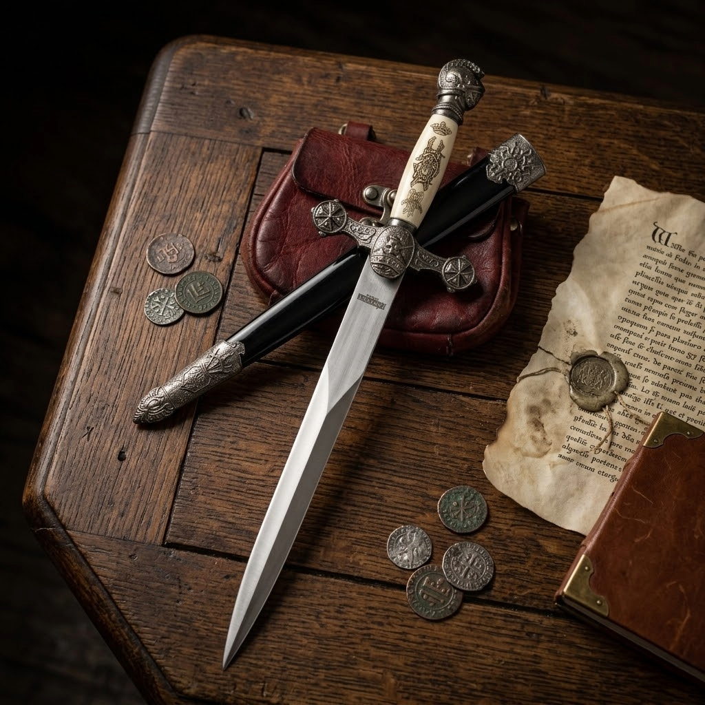 13 1/2" Renaissance Dagger Knights Templar