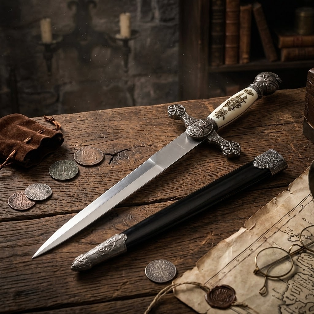 13 1/2" Renaissance Dagger Knights Templar