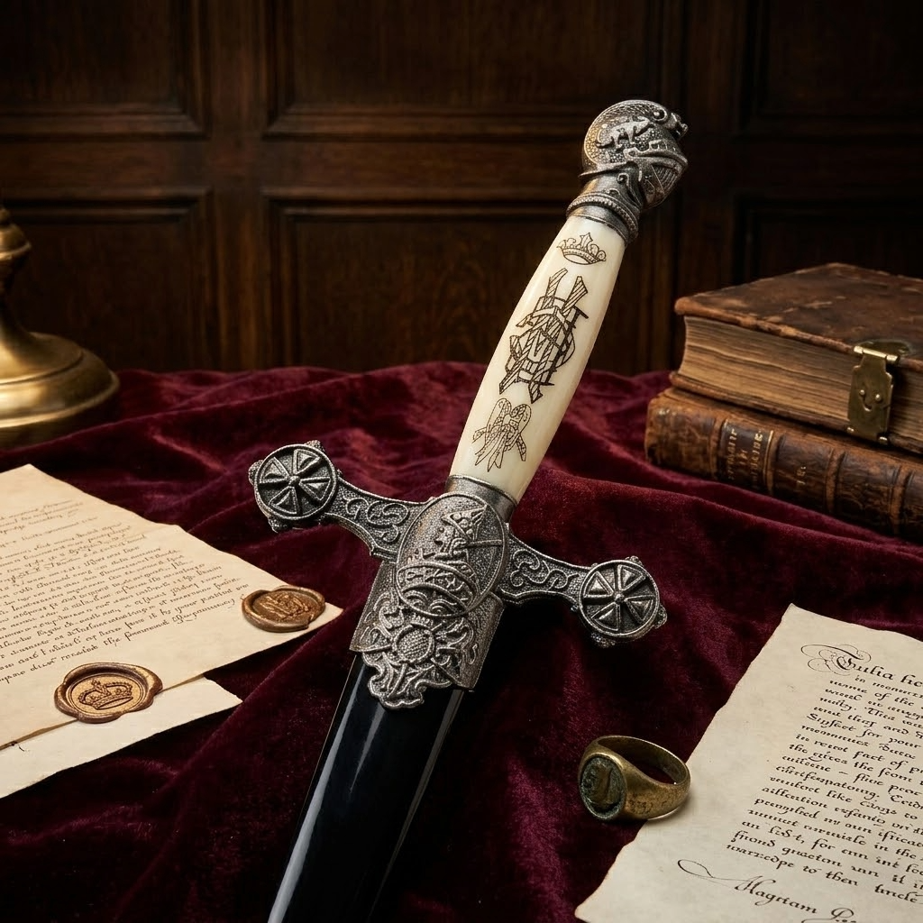 13 1/2" Renaissance Dagger Knights Templar