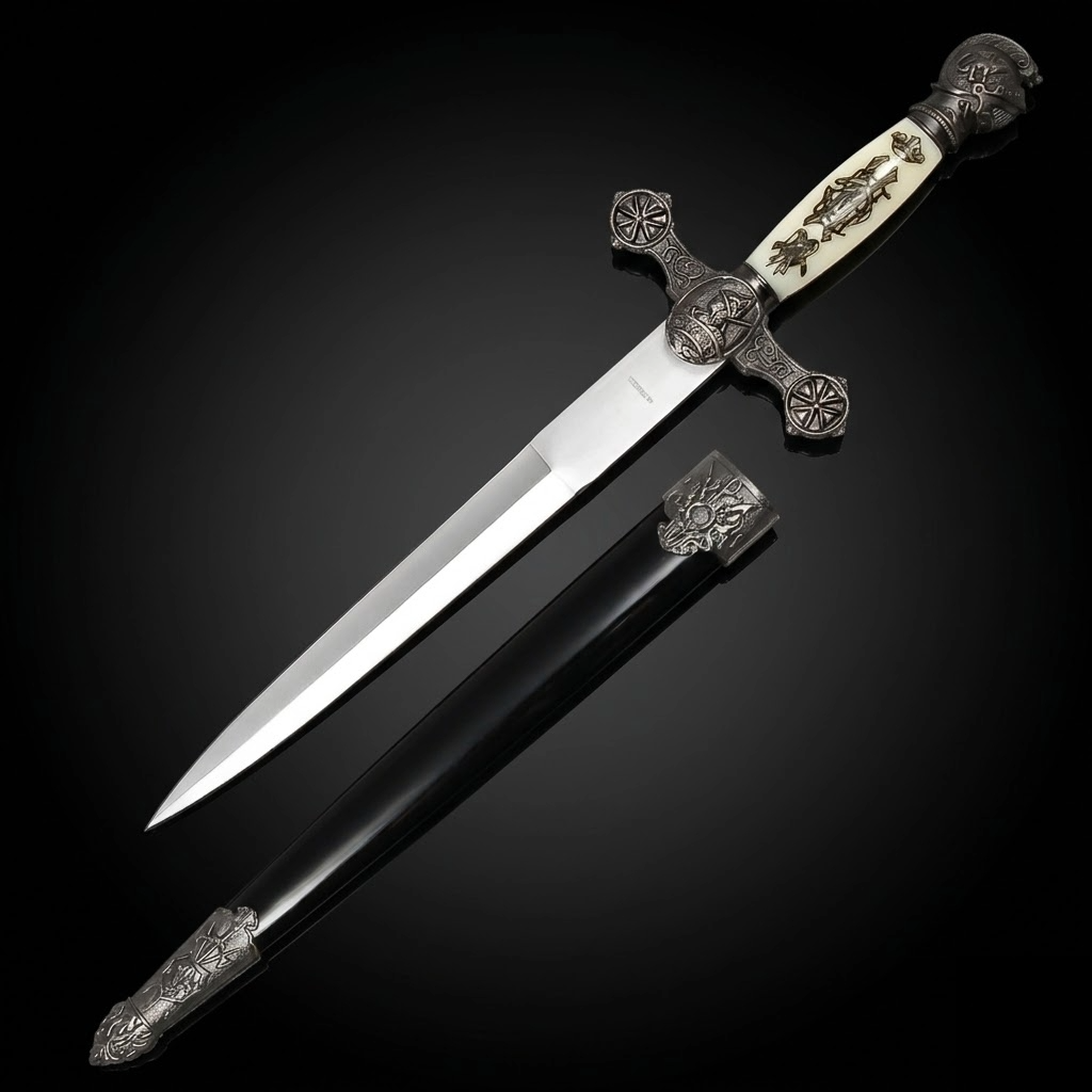 13 1/2" Renaissance Dagger Knights Templar