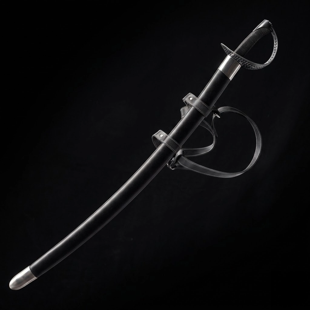 40.15"  Hand-Forged Full-Tang Medieval Saber 1060 Carbon Steel