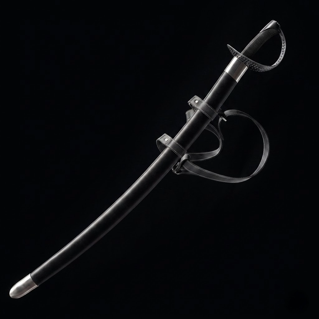 40.15"  Hand-Forged Full-Tang Medieval Saber 1060 Carbon Steel