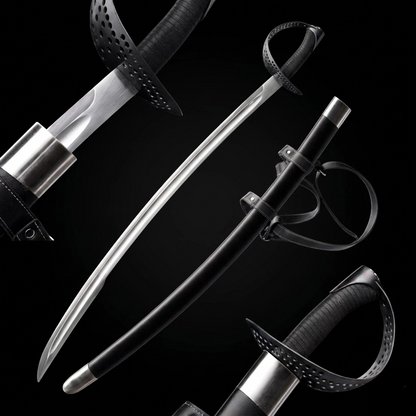 40.15"  Hand-Forged Full-Tang Medieval Saber 1060 Carbon Steel