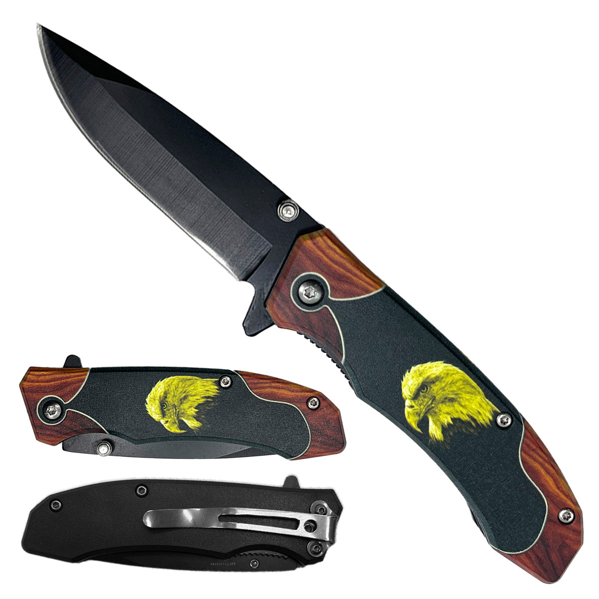 Wholesale Knives: Eagle Handle Pocket Knife - Pacific Solution.