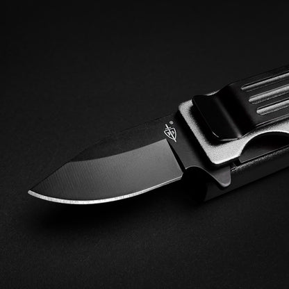 Pacific Solution Lighter Knife Case Spring Assisted Lighter Knife with Durable Black Blade and Handle