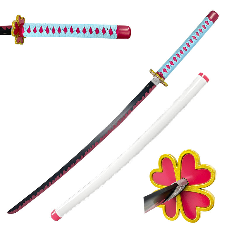Colorful Metal Fantasy Anime Demon sword with intricate designs and a vibrant handle