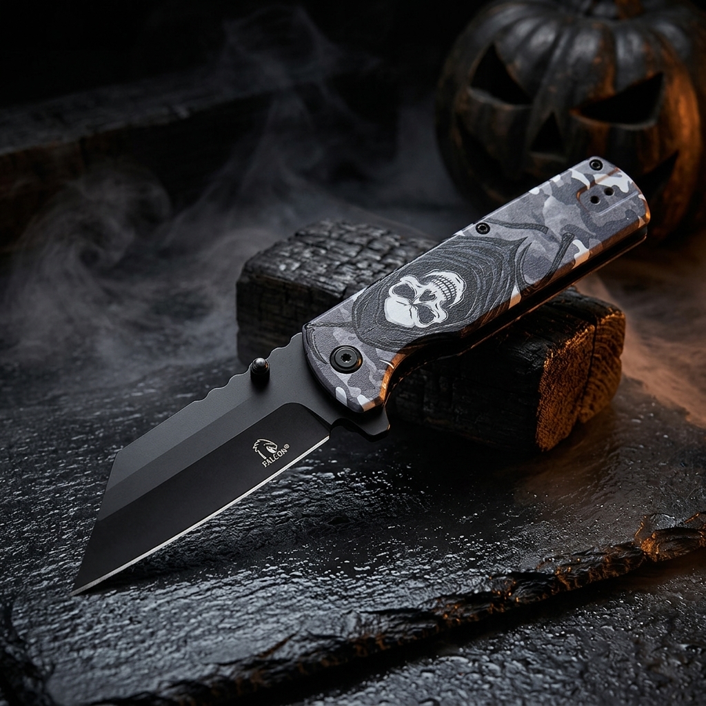 Spring-Assisted Folding Knife with Grim Reaper Handle | KS1315GR-2