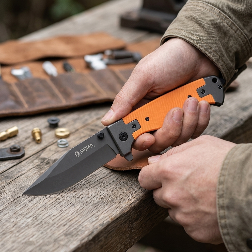 Sigma KSB468GOR Ball-Bearing Folding Knife | 8Cr14 Blade