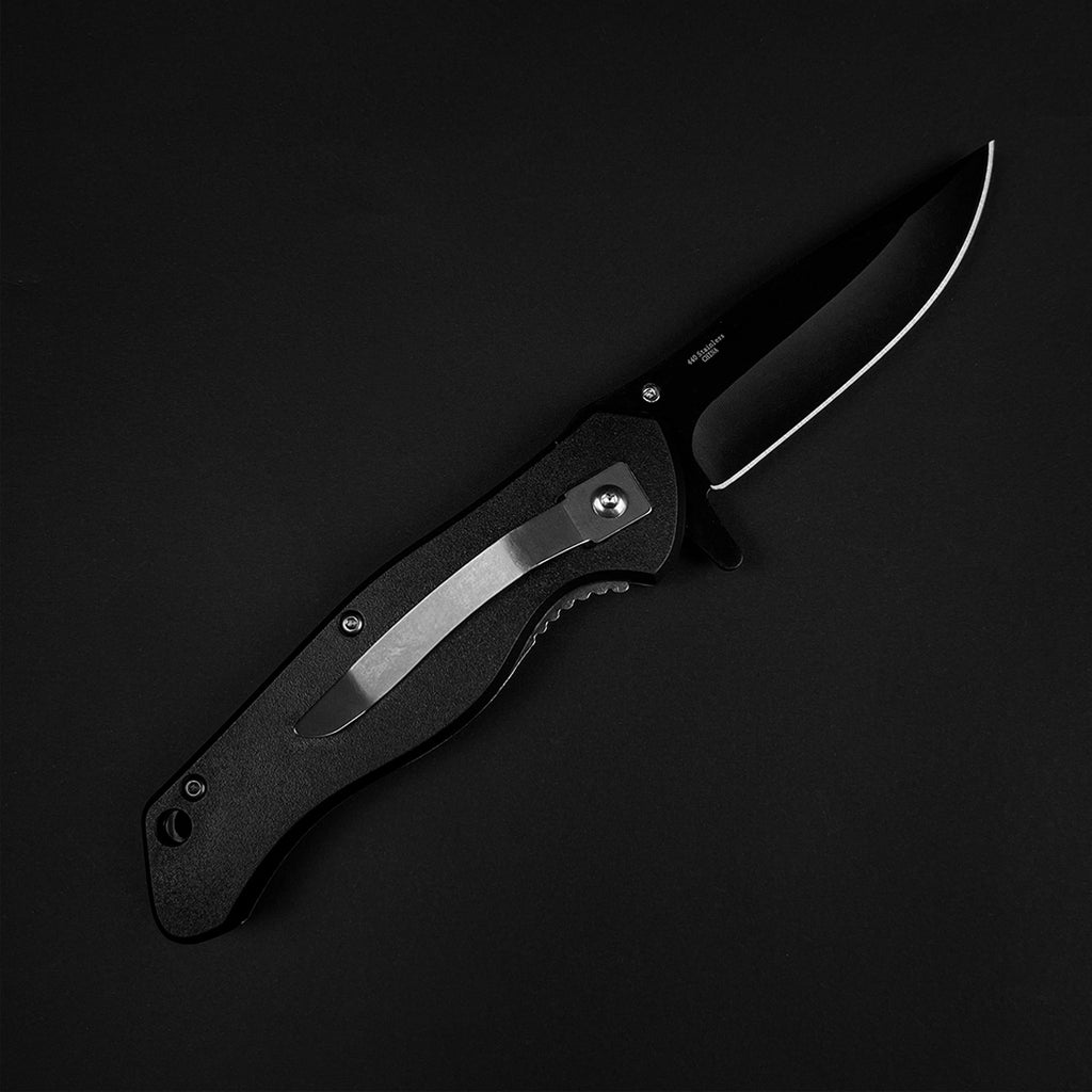 President Trump Knife - Never Give Up Pocket Knife with Black Handle and Sleek Blade Design