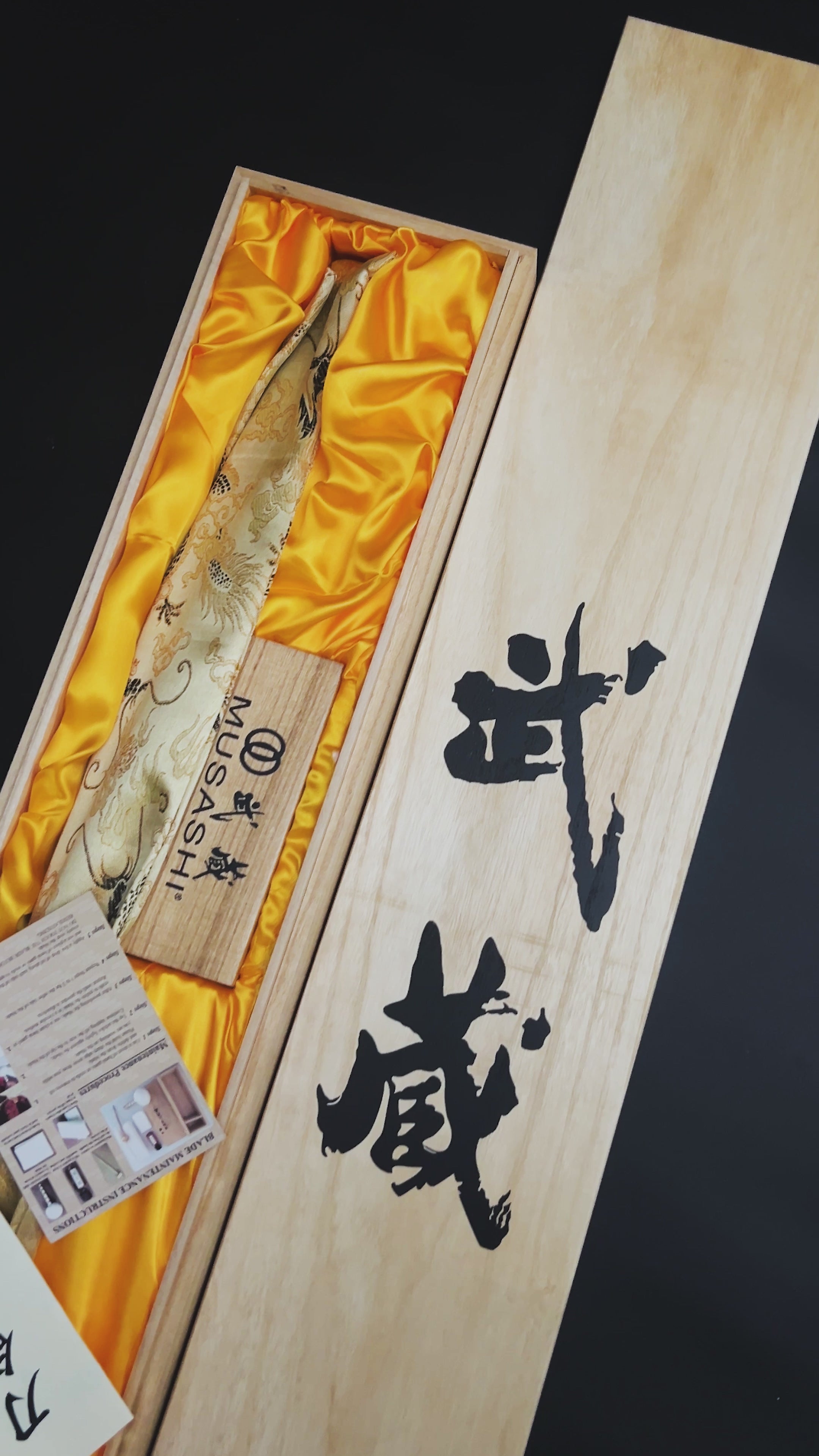 Musashi katana sword in wooden box | Pacific Solution