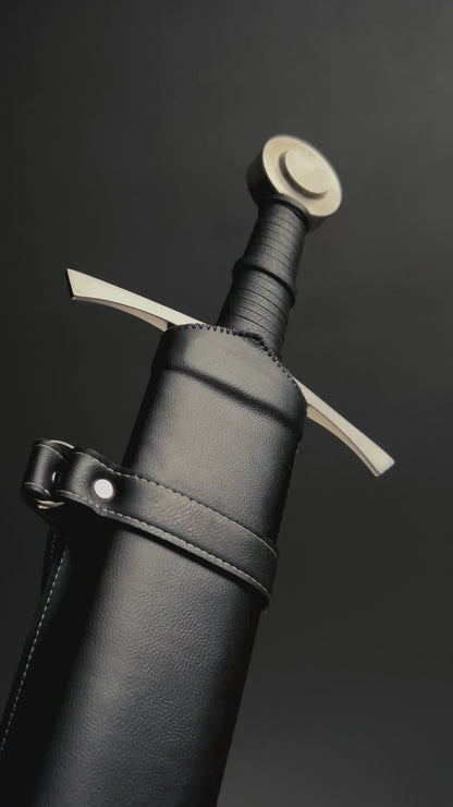 37.8"  Hand-Forged Full-Tang Damascus Steel Medieval Sword