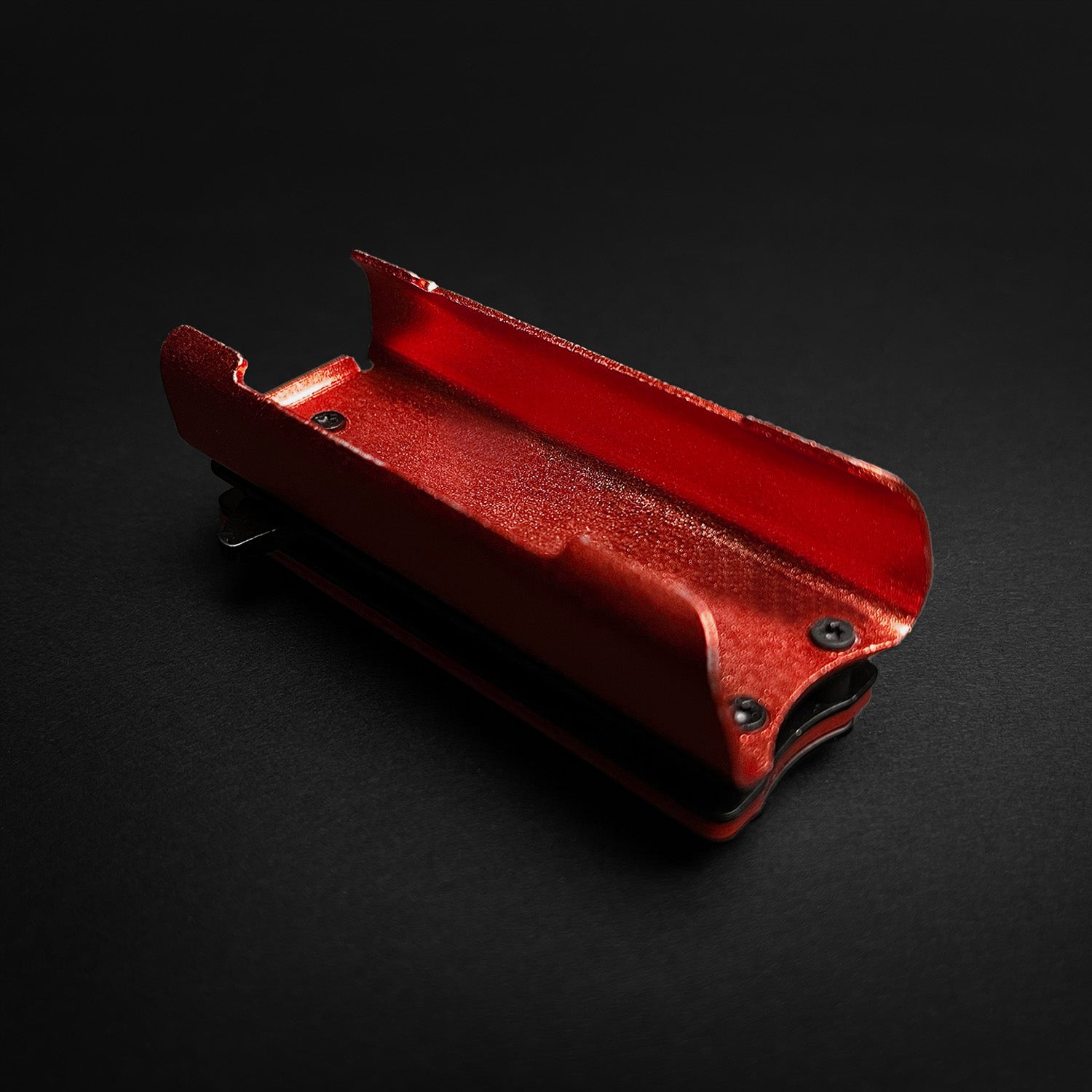 Red Spring Assisted Knife Lighter Case featuring a sleek design for secure and easy access