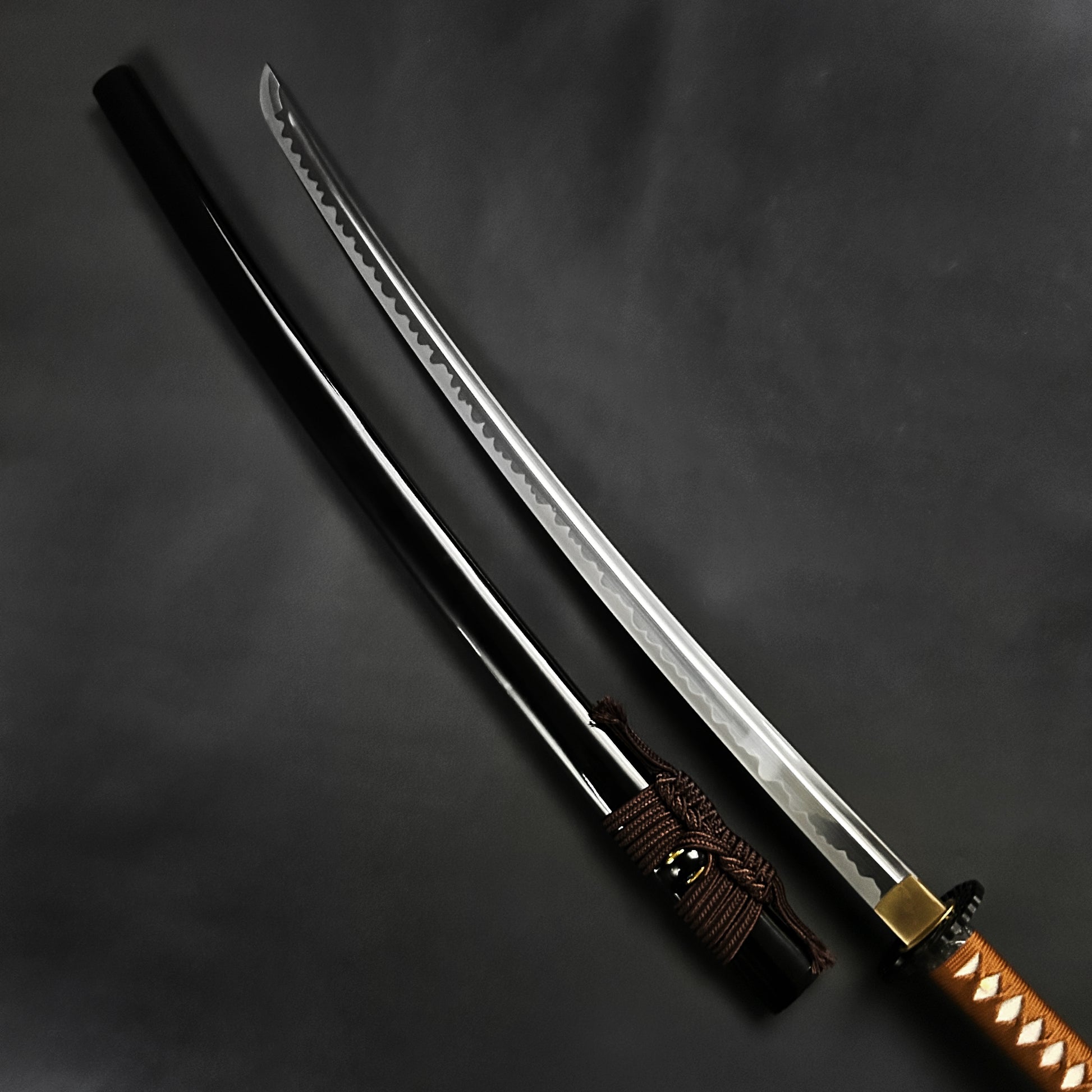 Wholesale Musashi Samurai Katana Sword with a beautifully curved blade and ornate handle