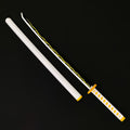 Yellow Demon Foam Sword with a white blade and textured grip for cosplay and costume play