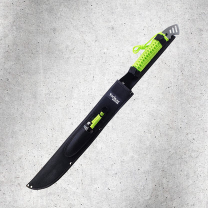 27" Machete With 3 PCS Throwing Knives Set