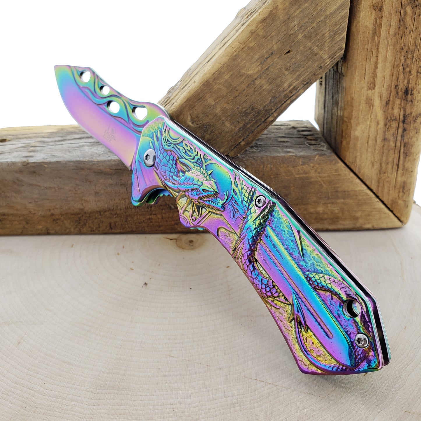 Falcon Rainbow Blade Spring Assisted Knife