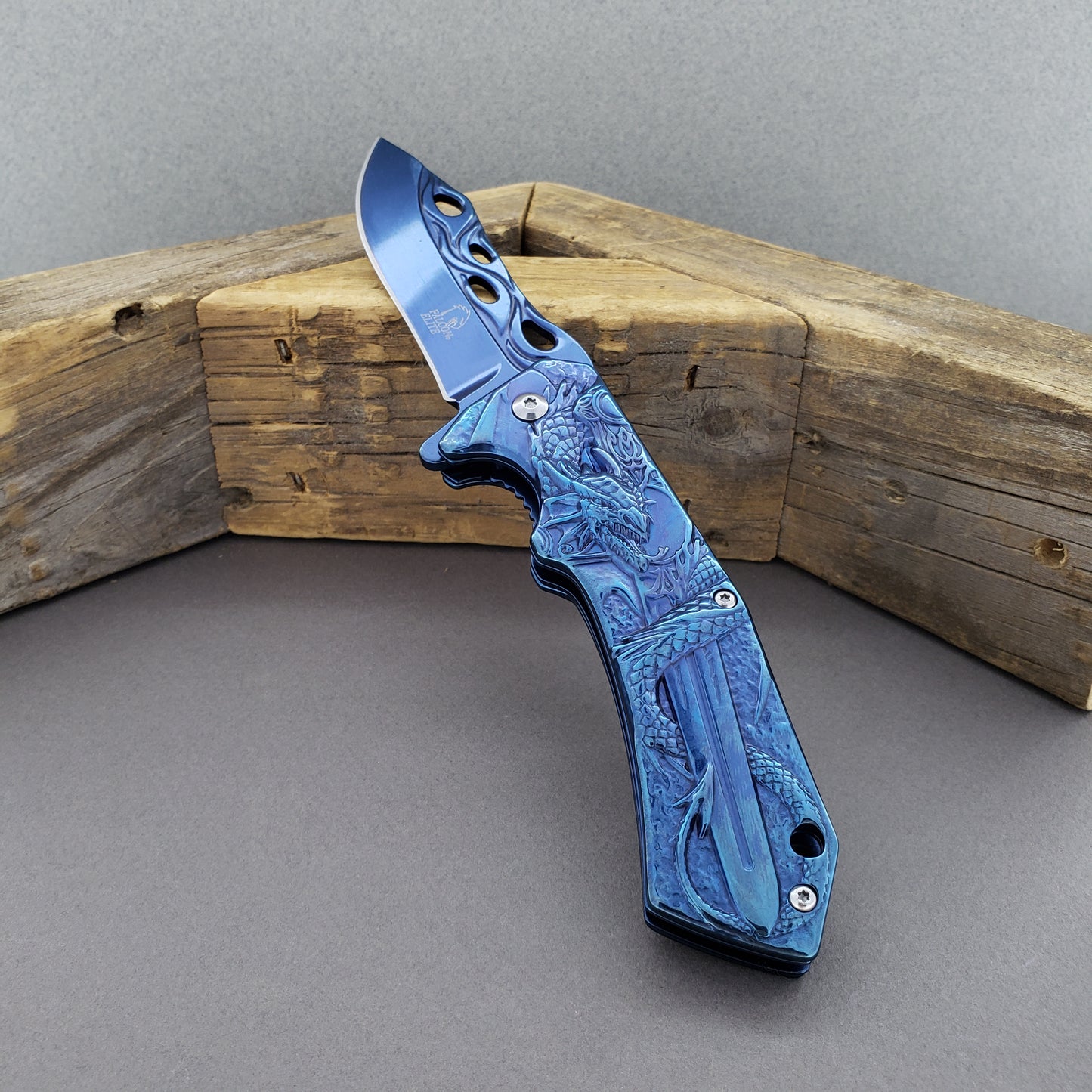 Falcon Blue Blade Spring Assisted Knife