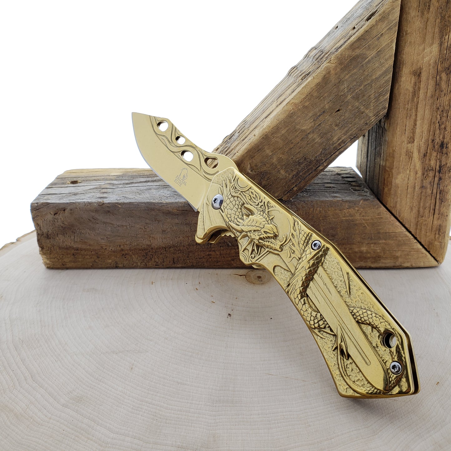 Falcon Gold Blade Spring Assisted Knife