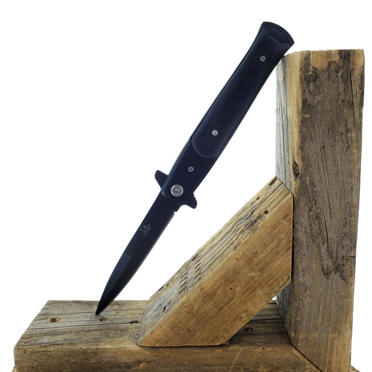 4" Black Blade / Black Wood Handle / Assisted Knife