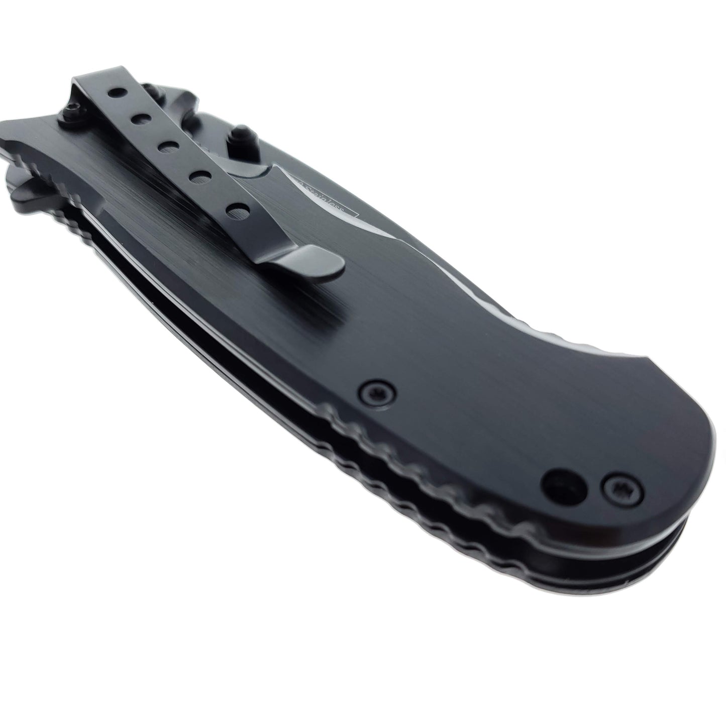 Falcon 8" Overall Spring Assisted Knife w/ Belt Clip Black