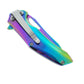 Falcon 6" Overall Rainbow Spring Assisted Knife w/Belt Clip