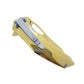 Falcon 6" Overall Gold Spring Assisted Knife w/Belt Clip