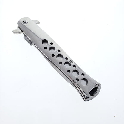 Falcon 9" Overall Metal Spring Assisted Knife With Black Coating
