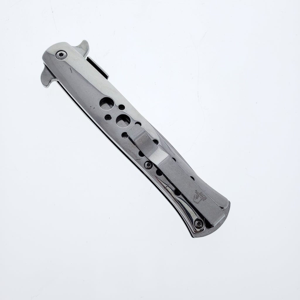 Falcon 9" Overall Metal Spring Assisted Knife With Black Coating