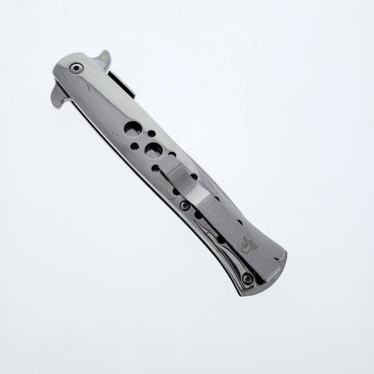 Falcon 9" Overall Metal Spring Assisted Knife With Black Coating
