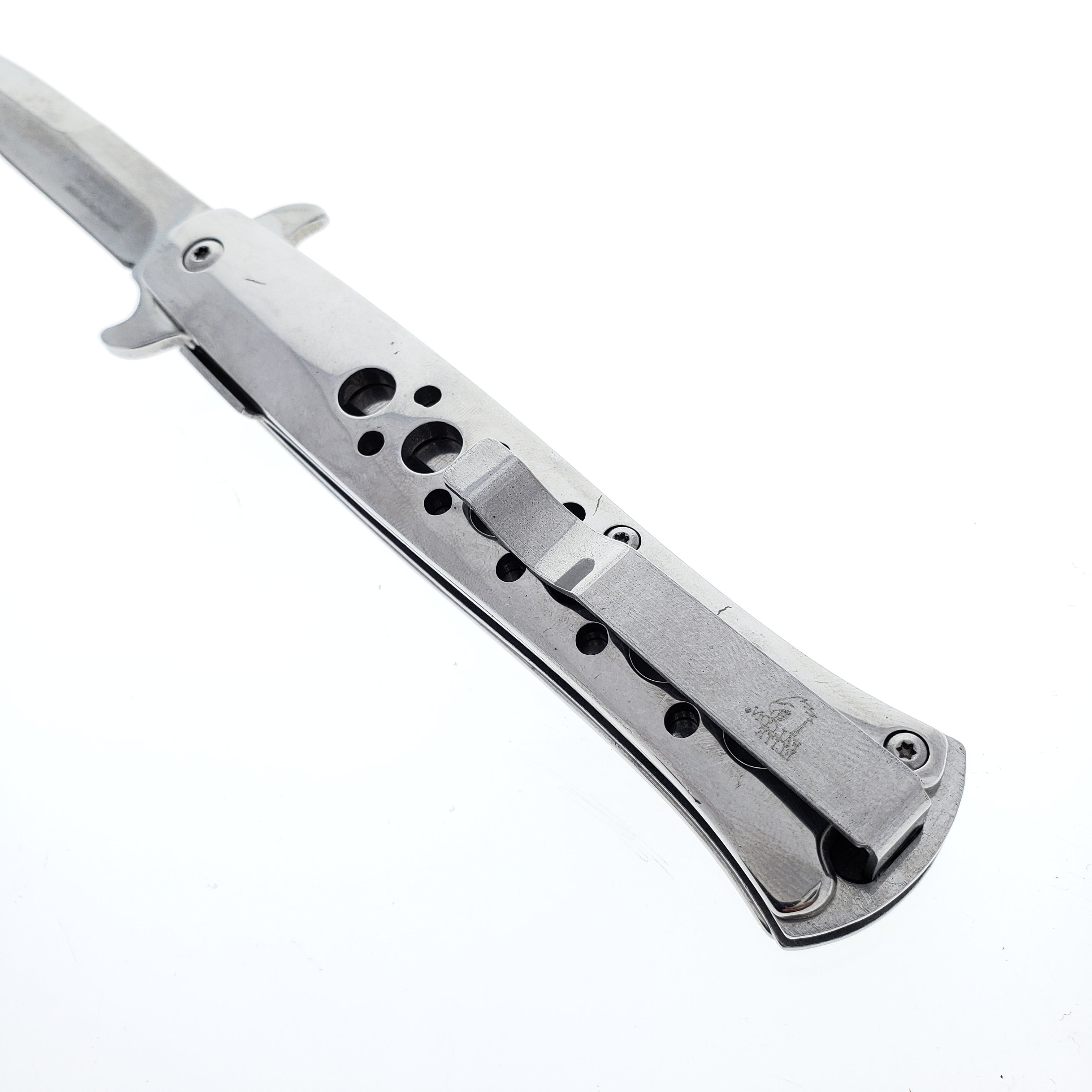 Falcon 9" Overall Metal Spring Assisted Knife With Black Coating