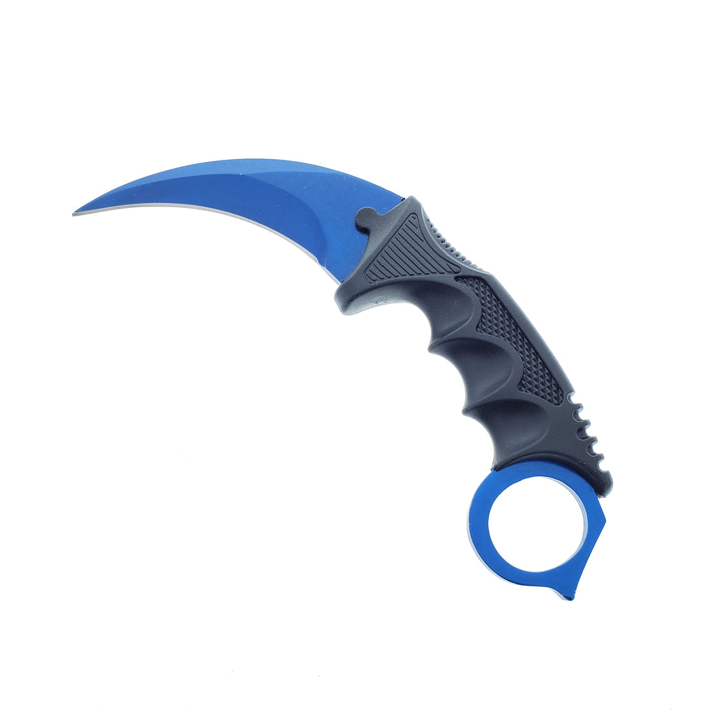 3 Piece Set Blue Blade / Black Handle / Tactical Knife