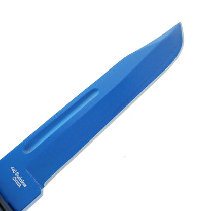 3 Piece Set Blue Blade / Black Handle / Tactical Knife