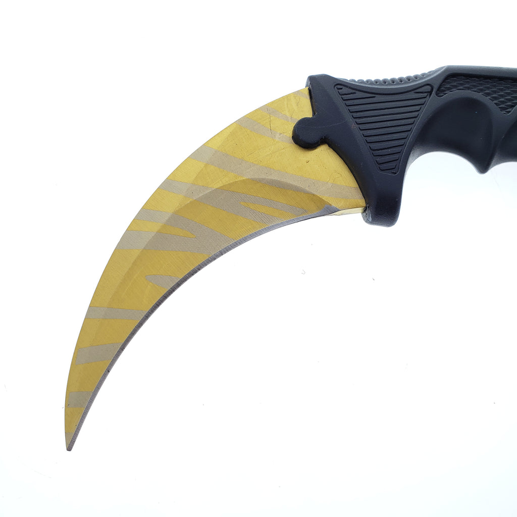 3 PCS Gold Set. 7 1/2" & 8 1/2" Tacital Knife, 7 1/2" Karambit