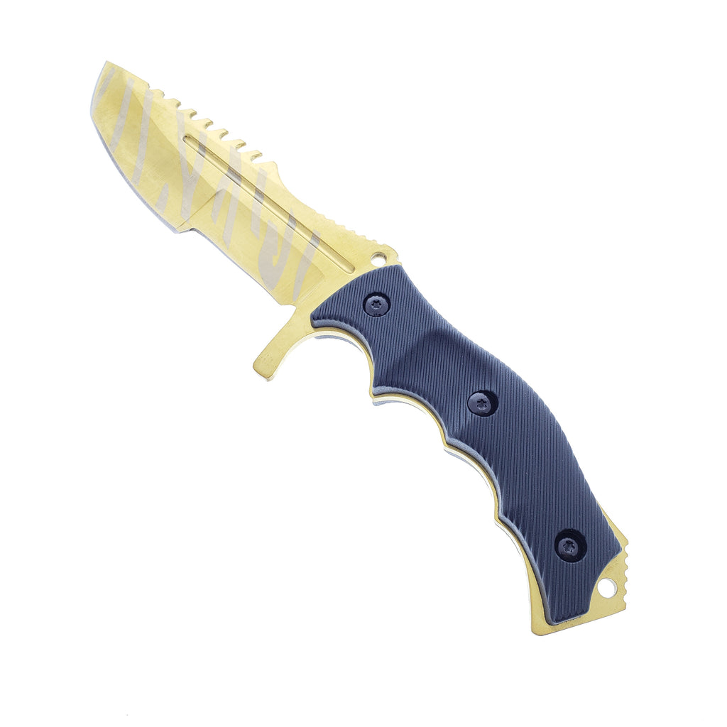 3 PCS Gold Set. 7 1/2" & 8 1/2" Tacital Knife, 7 1/2" Karambit
