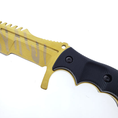 3 PCS Gold Set. 7 1/2" & 8 1/2" Tacital Knife, 7 1/2" Karambit