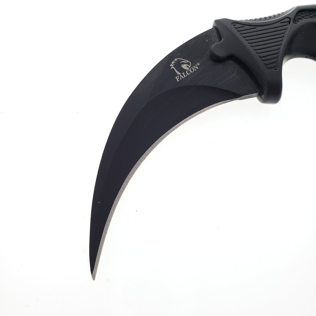 Falcon 7 1/2-Inch Black Necklace Knife (Karambit) | KC1308BK