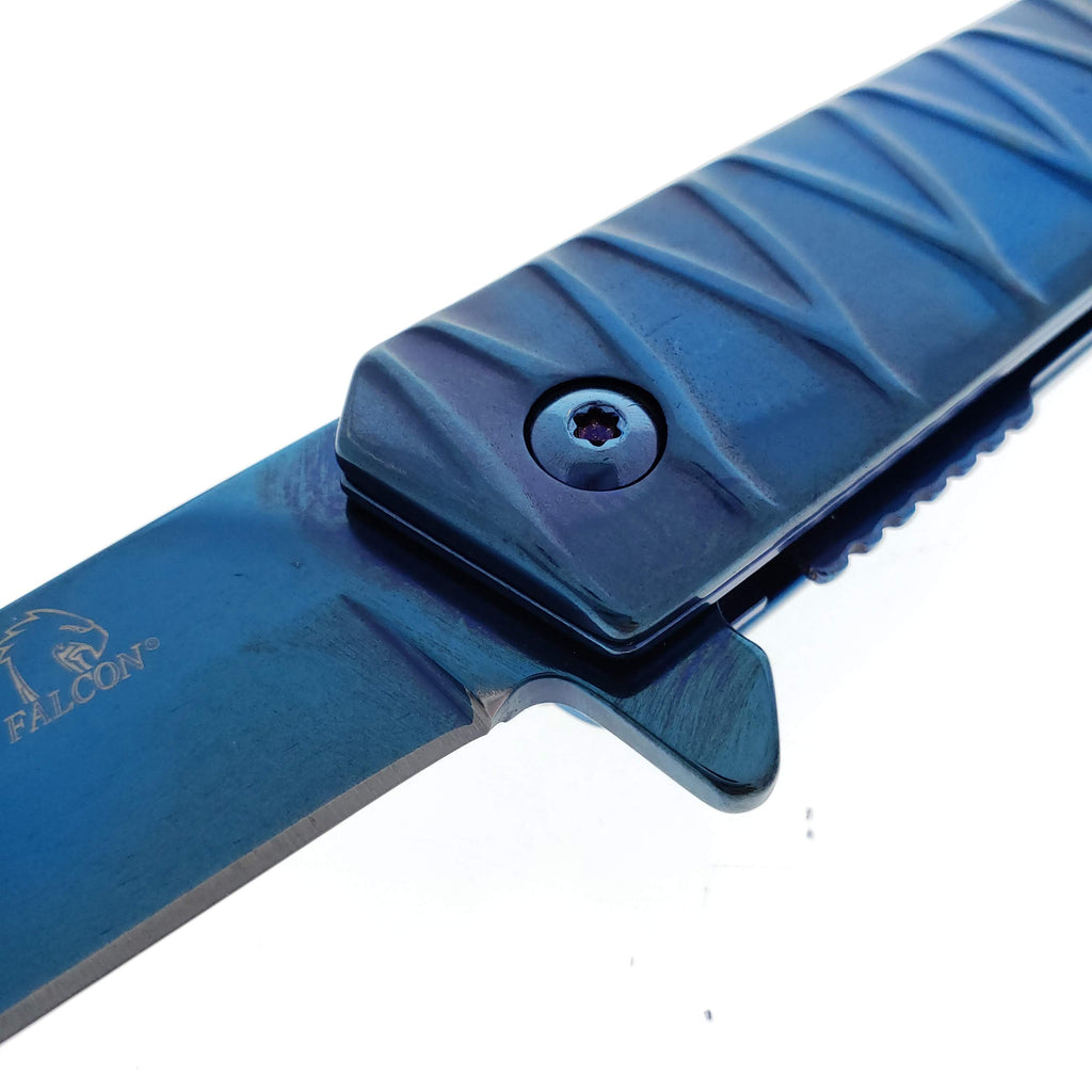 Shop Falcon Blue Tanto Pocket Knife Wholesale | Pacific Solution.
