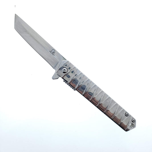 Falcon 7.75" Chrome Tanto Blade Folding Knife