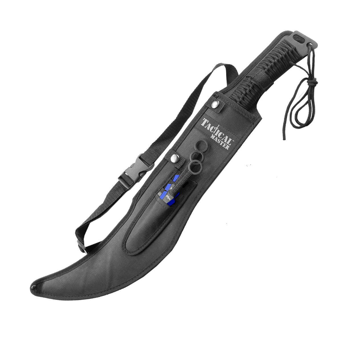 Tactical Master 26" Blue Machete with 3 pcs 6" throwing knife