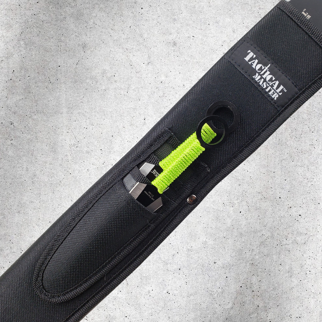 27" Machete With 3 PCS Throwing Knives Set